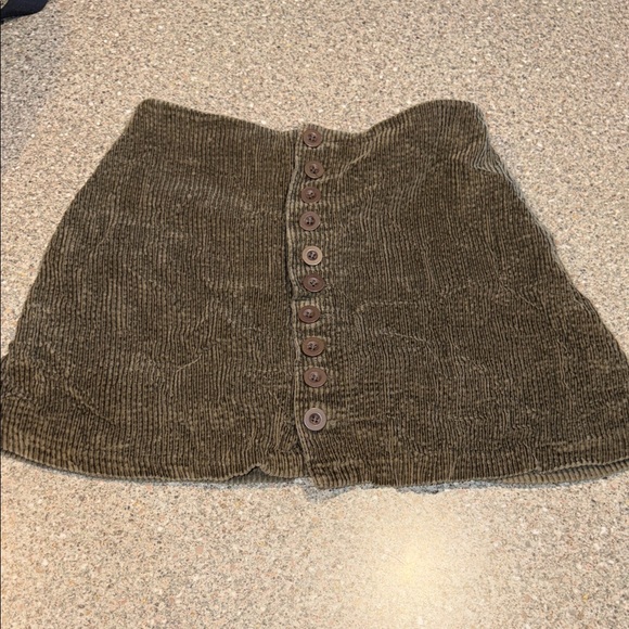 Express Dresses & Skirts - Vintage 90s Express Olive Corduroy Mini Skirt